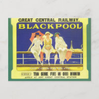 Vintage, Blackpool, England, Railway poster