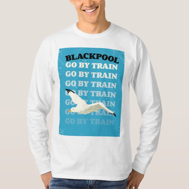 Vintage Blackpool seaside poster T-Shirt (Front)