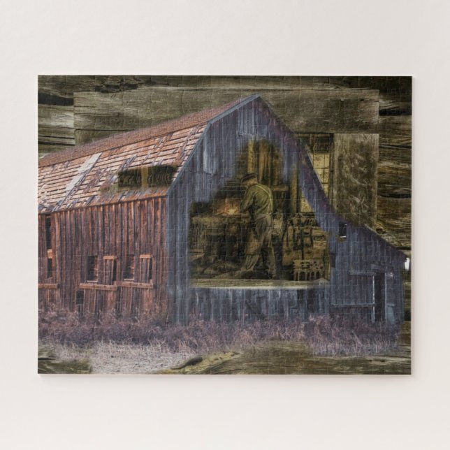 Vintage Blacksmith Shop Welder Jigsaw Puzzle (Horizontal)