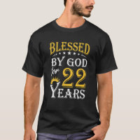 Vintage Blessed By God For 22 Years Happy 22nd