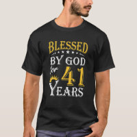 Vintage Blessed By God For 41 Years Happy 41st