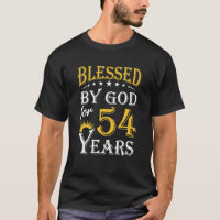 Vintage Blessed By God For 54 Years Happy 54th