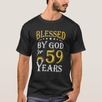 Vintage Blessed By God For 59 Years Happy 59th