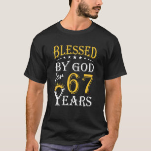 Vintage Blessed By God For 67 Years Happy 67Th Bir T-Shirt