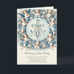Vintage Blessed Mother Mary with Angels  Card<br><div class="desc">Share the blessings and convey your warm sentiments to your loved ones with this meaningful and inspirational card with a beautiful vintage like image of the Blessed Mother, Our Lady of Grace and angels in adoration. Perfect for any occasion, it serves as a reminder of faith, love, and the guiding...</div>