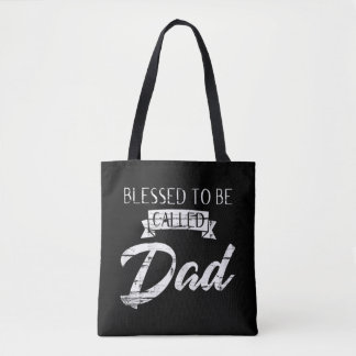 Vintage Blessed To Be Called Dad Xmas Tote Bag