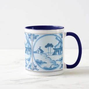 Vintage Bleu Blanc Delft Windmill Café Mug