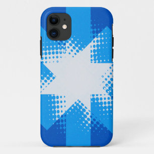 Vintage bleu demi-ton étoile iphone 5 coque