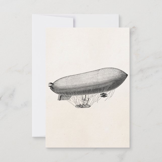 Vintage Blimp Old Zeppelin Retro Hot Air Balloon (Front)