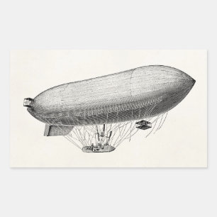 Vintage Blimp Old Zeppelin Retro Hot Air Balloon Sticker
