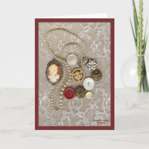Vintage Bling Grandparents Day Card (Large Print)
