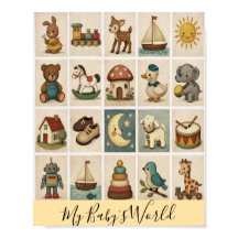 Vintage Block Custom Nursery Poster