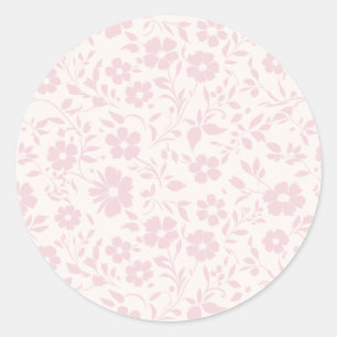 Vintage Bloom Blush Pink - Neutral Classic Round Sticker