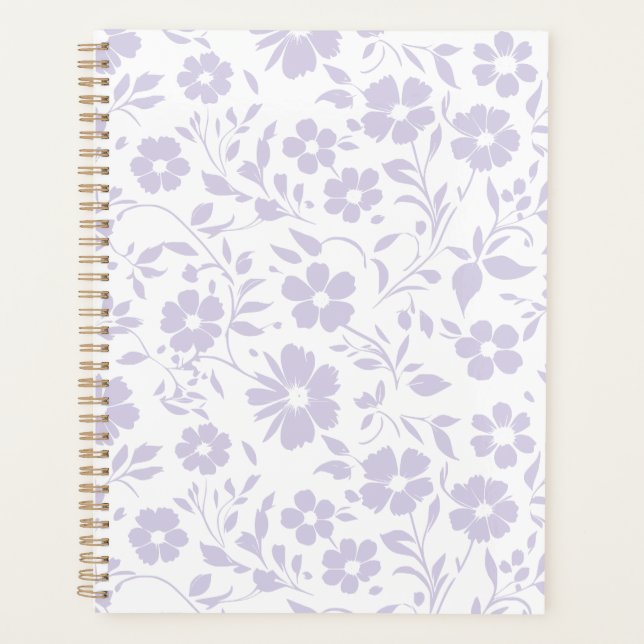 Vintage Bloom Dusty Lavender - Neutral Planner (Front)