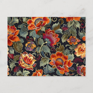 Vintage Bloom Elegance Greeting Postcard