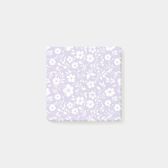 Vintage Bloom Neutral - Dusty Lavender Post-it Notes (Front)