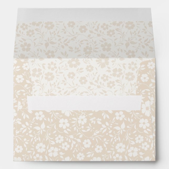 Vintage Bloom Neutral - Soft Linen Envelope (Back (Bottom))