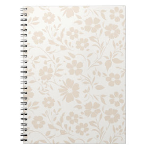 Vintage Bloom Neutral - Soft Linen Notebook
