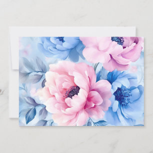 Vintage Bloom Pastel Petals Watercolor Holiday Card