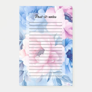 Vintage Bloom Pastel Petals Watercolor Post-it Notes