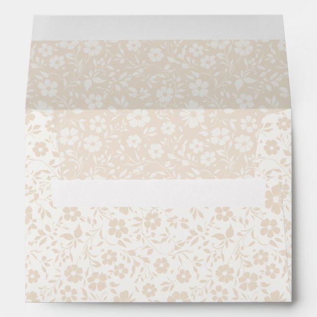 Vintage Bloom Soft Linen - Neutral Envelope (Back (Bottom))