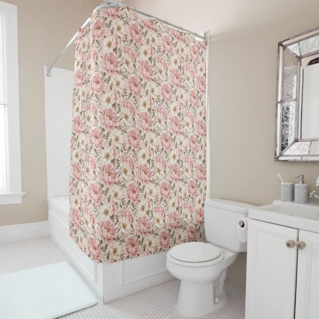 Vintage Blooming Peonies Pattern (In Situ)