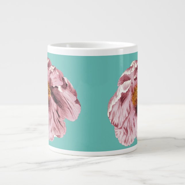 Vintage blooming peony  coffee mug (Front)