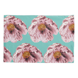 Vintage blooming peony pillowcase