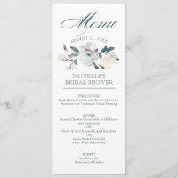Vintage Blooms | Watercolor Floral | Wedding Menu
