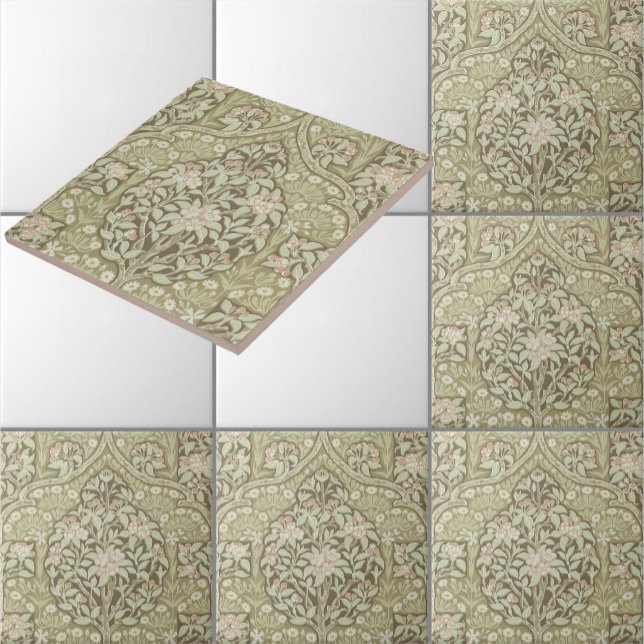 Vintage Blossoming Cherry Trees Pattern Tile (Creator Uploaded)