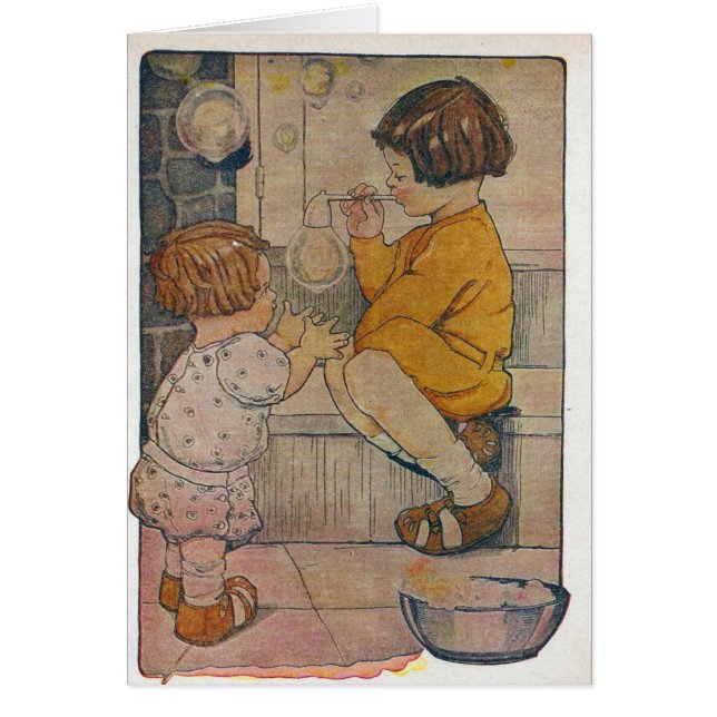 Vintage Blowing Bubbles (Front)