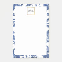 Vintage Blue and White Floral Pattern