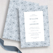 Vintage Blue and White Floral Wedding