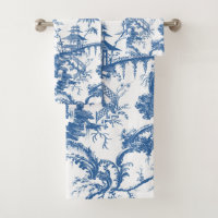Vintage Blue and White Pagoda Chinoiserie