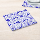 Vintage Blue and White Swirl