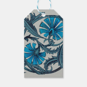 vintage blue antique flower arts crafts rustic gift tags