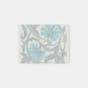 vintage blue antique flower arts crafts rustic post-it notes