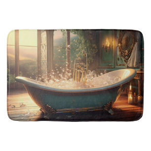 Vintage Blue Bathtub Bath Mat
