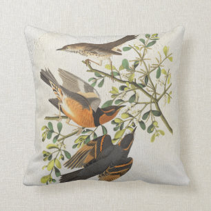 Vintage Blue Birds Birdwatching Lover Gift Throw Pillow