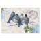 Vintage Blue Birds Flowers Italian Tissue Paper