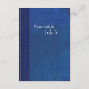 Vintage Blue Book Evening Reception Invitation