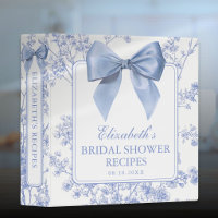 Vintage Blue Bow Floral Bridal Shower Recipe