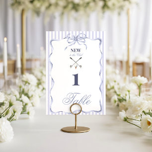Vintage Blue Boy New to the Club Golf Baby Shower Table Number
