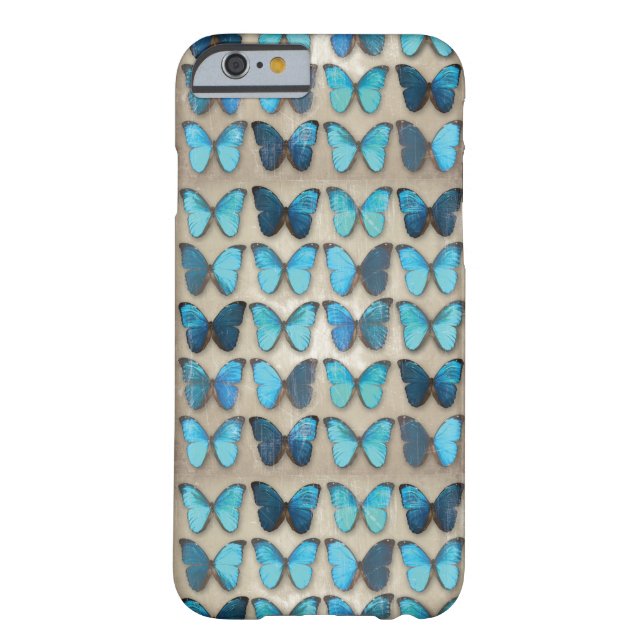 Vintage Blue Butterflies iPhone 6 Case (Back)