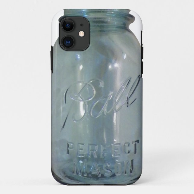 Vintage Blue Canning Jar Case-Mate iPhone Case (Back)