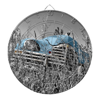 vintage blue car dartboard