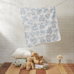 Vintage Blue Chinoiserie Toile de Jouy Baby Baby Blanket<br><div class="desc">Wrap your little one in cozy elegance with this Vintage Blue Chinoiserie Toile de Jouy Baby Blanket. Featuring charming French-inspired chinoiserie toile patterns of teddy bears, rocking horses, baby bonnets, and bows in soft blue tones, this blanket is perfect for adding a touch of timeless style to your nursery. Made...</div>