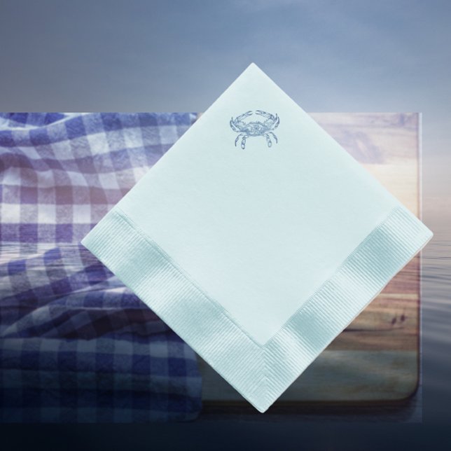 Vintage  blue  crab  in  blue  napkins (Creator Uploaded)