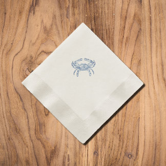 Vintage blue crab no3 napkins