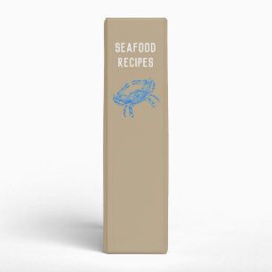 Vintage  blue  crab -recipe binder